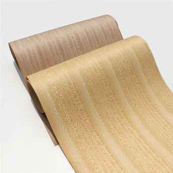 Натуральный желто-коричневый шпон для мебели толщиной около 60x250 см и 0,3 мм