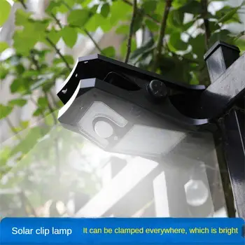 Солнечный садовый светильник с датчиком движения на открытом воздухе IP65 Водонепроницаемый походный светильник для забора, настенной палубы, палатки для кемпинга во внутреннем дворике