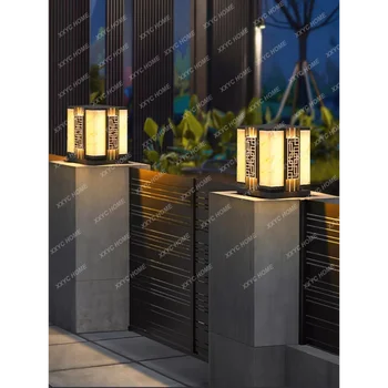 Новый китайский стиль столба лампы Солнечный Садовый светильник Садовый столб лампы