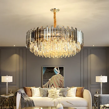Современный подвесной светильник из скандинавского хрусталя, украшение дома, светодиодная люстра для гостиной, роскошные подвесные светильники для помещений