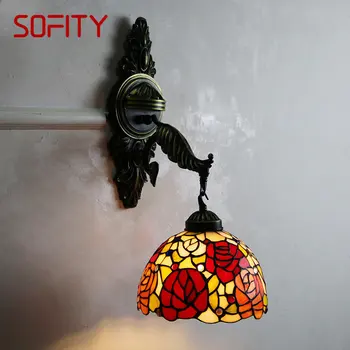 Настенный светильник ULANI Tiffany, светодиодный Винтажный креативный дизайн, бра для дома, гостиной, коридора отеля, декора