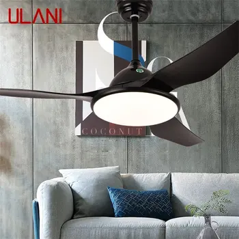 Потолочные вентиляторы ULANI, комплект светильников с дистанционным управлением, 3 цвета, современная светодиодная лампа для комнат, Столовая, Спальня, гостиная, Ресторан