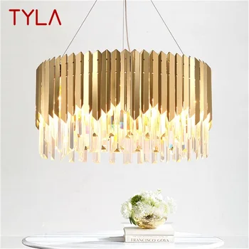 Подвесной светильник TYLA в постмодернистском стиле, Роскошный Золотой светодиодный светильник, Декоративный для дома, столовой, гостиной