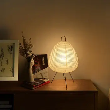 Художественный Настольный Штатив, Декоративная Прикроватная Тумбочка, креативная простая Бумажная спальня в японском стиле, ретро-лампа, Дизайнерский фонарь для ламп