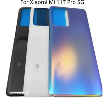 Для Xiaomi Mi 11T Pro 5G 3D Стеклянная Крышка Батарейного Отсека Корпус Задней Двери Задняя Крышка Запасные части Для Xiaomi 11T Крышка Батарейного отсека