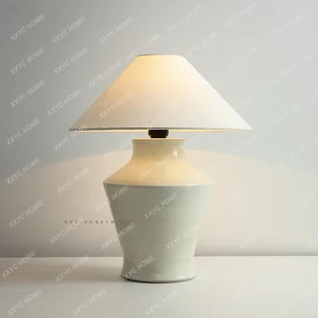 Керамический горшок в китайском стиле, прикроватная тумбочка для спальни, ретро Украшение гостиной, ваза для завтрака, настольная лампа для кабинета, настольная лампа baseus