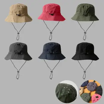 Стильная летняя солнцезащитная шляпа, легко упаковываемая, Летняя рыбацкая шляпа, круглая, Унисекс, Женская, мужская, Рыбацкая шляпа для взрослых