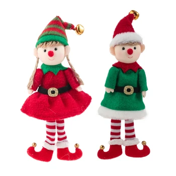 Новый Год 2024 Детский Подарок Рождественский Эльф Кукла Украшения Рождественская Елка Декор Санта Ангел Кулон Рождественское Украшение Дома Navidad 2023