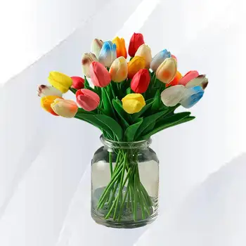 Привнесите красоту весны в помещение с помощью искусственных цветов Mini Spring Tulip - идеально подходят для свадеб, вечеринок и домашнего декора.