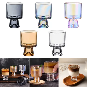 стеклянная чашка для кофе с вертикальной укладкой объемом 240 мл, пивной бокал, бокал для виски, посуда для напитков, чай, вода, чашка для молока для домашней вечеринки