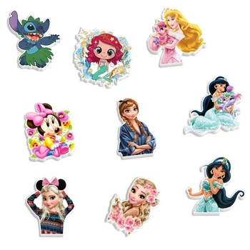 Плоская подставка из смолы Princess Disney Mickey Stitch для детских бантиков для волос