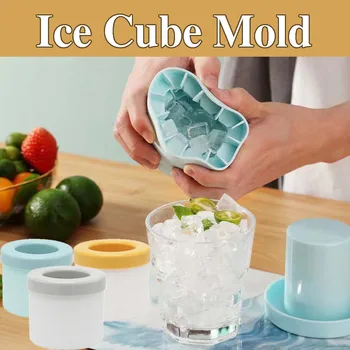Форма для кубиков льда Силиконовый Цилиндр для быстрой заморозки Силиконовый Льдогенератор Чашка для льда Креативный Цилиндр Ведерко для Льда Вино Виски Пиво Чайник