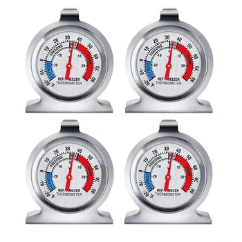 Термометр для холодильника из 4 предметов с красным индикатором Термометр для морозильной камеры Холодильник-кулер с подвесным крючком и подставкой