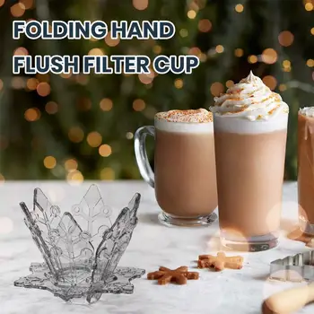 Портативный фильтр для кофе Практичная чашка для кофейного фильтра Складной конус для кофейного фильтра в виде снежинки Многоразовая капельница для домашнего использования