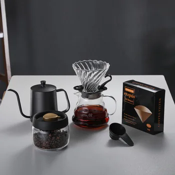 Набор кофейников ручной стирки, Кофемашина для измельчения кофейных зерен с ручным приводом, бытовая маленькая кофемолка для кофейных зерен, полноценная кофемашина