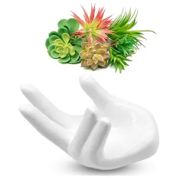 1 шт. Керамический мини-держатель для воздушного растения в форме руки Подставка для чайных чашек Home Tillandsia Rack