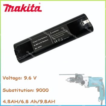 Makita 9.6V 6.8Ah NI-MH Аккумулятор для Makita 9000 9002 9033, 6095D 6096D 6093D 6012HD DA391D 5090D 4390D 5090D 8402VD ML902