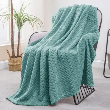 Фланелевое одеяло с рисунком пшеничного колоса, Уютное стильное фланелевое флисовое покрывало для теплого декора, легкое, пыльное