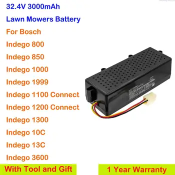 Аккумулятор для газонокосилок OrangeYu 3000 мАч для Bosch Indego 1000, 10C, 1100 Connect, 1200 Connect, 1300, 13 C, 1999, 3600, 800, 850