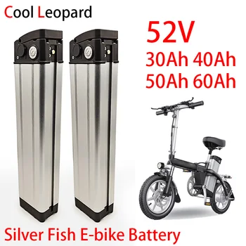 Аккумулятор E-bike Silver Fish 18650 52V 30Ah 40Ah 50Ah 60Ah литий-ионный аккумулятор С алюминиевым корпусом, противоугонный замок