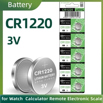 CR1220 3V Литиевая Батареяcr1220 LM1220 BR1220 KCR1220 Кнопочная Ячейка Для Монет Для Игрушек, Часов, Весов, Калькулятора, Мыши с Дистанционным Управлением