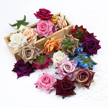 2шт Качественный шелковый плюшевый мишка из роз, цветочная стена, искусственные цветы для домашнего свадебного украшения, поддельные растения, Подарочная коробка 