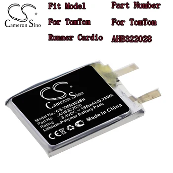 Аккумулятор для умных часов Cameron Sino для TomTom Runner Cardio Li-Polymer 190 мАч Литий-полимерный