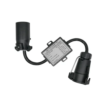 Разъем освещения прицепа из США в ЕС 7-позиционный адаптер для розетки Соединитель прицепа для транспортного средства Адаптер для буксировки буксировочного штекера