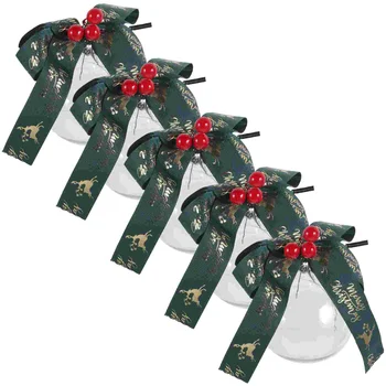 Рождественская елка, подвесные шары, украшения из прозрачного пластика, рождественские украшения, Праздничные украшения, свадебные украшения