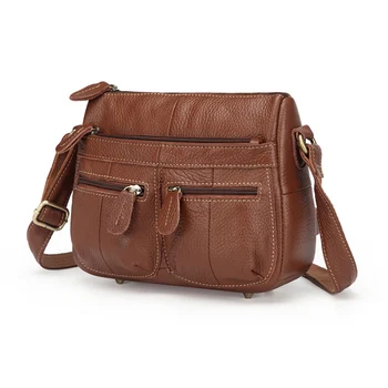Женская винтажная маленькая сумка через плечо из 100% натуральной кожи, женские сумки-мессенджеры, Мягкие повседневные сумки для покупок для дам