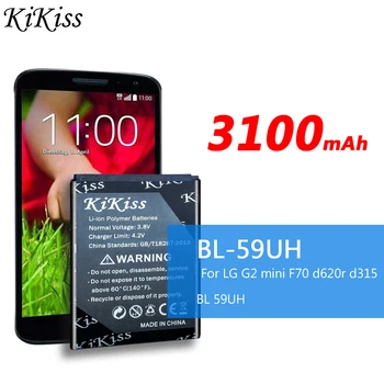 НОВЫЙ BL-59UH 3100mAh Литий-ионный Аккумулятор Для LG Optimus G2 mini G2mini D620 D620R D620K D618 D410 D315 F70 Аккумуляторы для мобильных телефонов