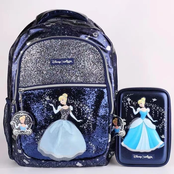 Детский хит продаж, школьный рюкзак Blue Princess Backpack, легкий рюкзак для начальной школы, повседневный рюкзак большой емкости