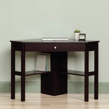 Угловой компьютерный стол Beginnings, офисная мебель цвета корицы и вишни