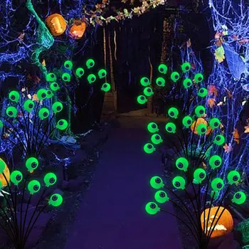 Глазные яблоки на Хэллоуин, солнечные Светодиодные фонари, Уличная Водонепроницаемая лампа Horror Ghost Eye для сада, праздничное украшение для вечеринки в честь Хэллоуина