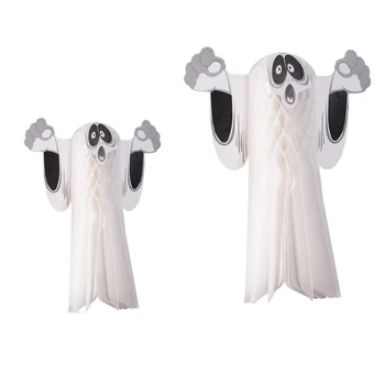 Украшения для вечеринки с привидениями на Хэллоуин, легкая подвесная бумажная подвеска для украшения дома и сада