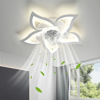 Светодиодная потолочная вентиляционная лампа, современное освещение, вытяжка С приложением и дистанционным управлением, отключение звука, Регулируемая скорость 3 ветра, Затемнение для помещений