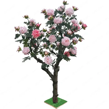 Пион, искусственный цветок, искусственные цветы и пластиковые цветы, искусственные деревья, декоративное дерево для гостиной, искусственные деревья, ротанг