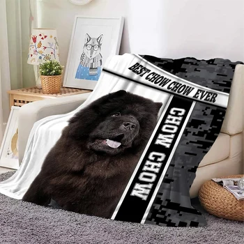 Модные фланелевые одеяла с животными, лучшее одеяло для Чау-чау, напечатанное на 3D-принтере, Портативные одеяла для офиса, для сна, для путешествий, прямая поставка
