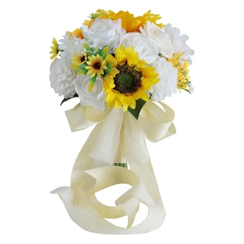 Свадебный букет Невесты, Букеты подружек невесты, Шелковый искусственный цветок для подарка на юбилей, фестиваль