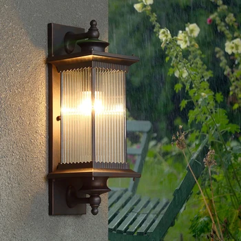 Наружный настенный светильник IP65 для входа в сад виллы Водонепроницаемые настенные светильники Светодиодная лампа для внутреннего двора балкона