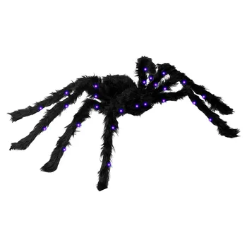 30 см Хэллоуин Черный паук Плюшевое украшение Happy Halloween Party Принадлежности для украшения Детские игрушки Дом с привидениями Реквизит ужасов