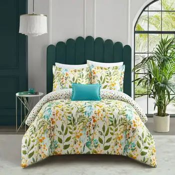 Baker, Реверсивный комплект одеял с цветочным рисунком из 4 предметов, , Разноцветный