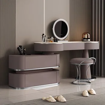 Мобильный Роскошный Туалетный столик в скандинавском стиле, Деревянный ящик для туалетного столика, Стол для макияжа в спальне, Туалетные принадлежности для салона мебели