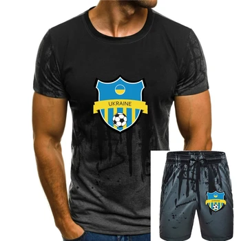 Модная одежда Для мужчин, Мужская футболка с новым 3D принтом, Крутая футболка с футбольной командой с флагом Украины, футболка с круглым вырезом
